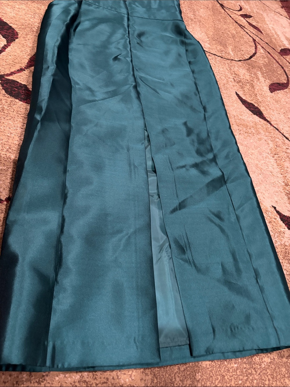 Donna Karan Teal Strapless Evening Gown - Picture 8 of 9